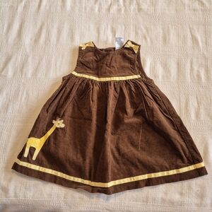Gymboree girls size 12-18 months Baby Giraffe line jumper corduroy VGUC